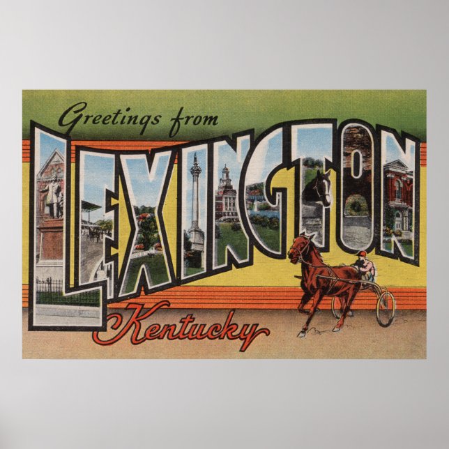 Póster Lexington, Kentucky - Cenas com Letras Grandes (Frente)