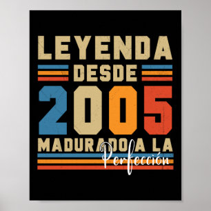 Poster Leyenda Desde 2005 Vintage Cumpleanos Sticker