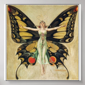 Póster Leyendecker - Mulher Borboleta