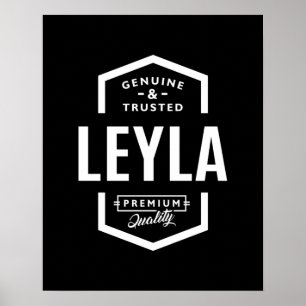 Poster Leyla Personated Name Birthday