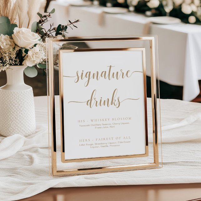 Poster Leyton Dourado Sinal de Tigres de Assinatura Mínim (Criador carregado)