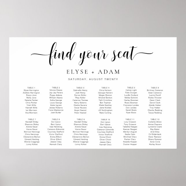 Poster Leyton, Mínimo 12 Mesa (Frente)