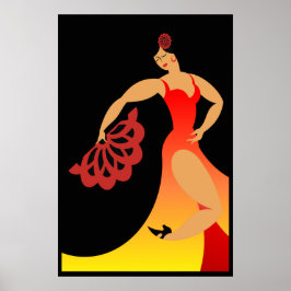 Poster LG. Tall Flamenco Dancer