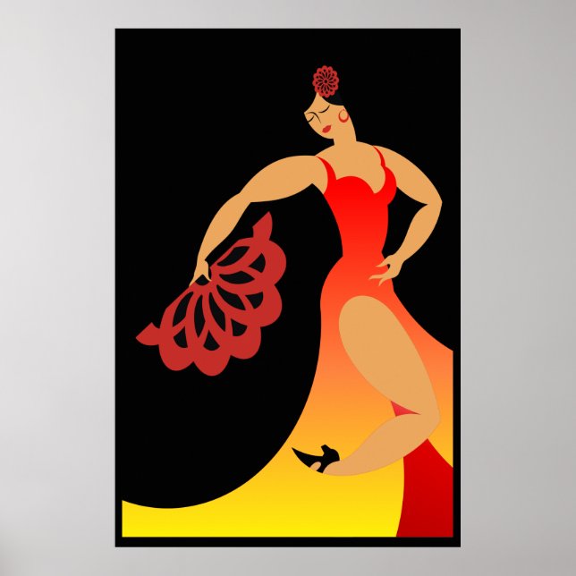 Poster LG. Tall Flamenco Dancer (Frente)