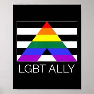 Poster Lgbt Ally Rainbow Orgulho gay Flag T Shirt