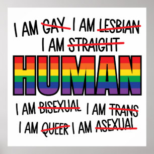 Poster LGBT Eu sou gay, Eu sou Humano