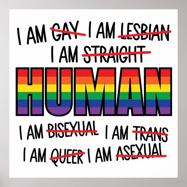 Poster LGBT Eu sou gay, Eu sou Humano (Frente)