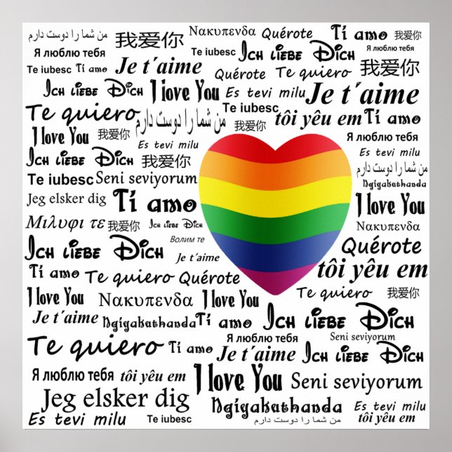 Póster LGBT Eu Te Amo (Frente)