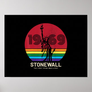 Poster Lgbt Gay Lésbian Pride 52º aniversário Stonewall