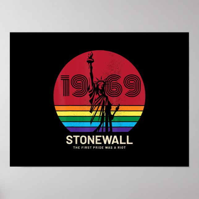 Poster Lgbt Gay Lésbian Pride 52º aniversário Stonewall (Frente)