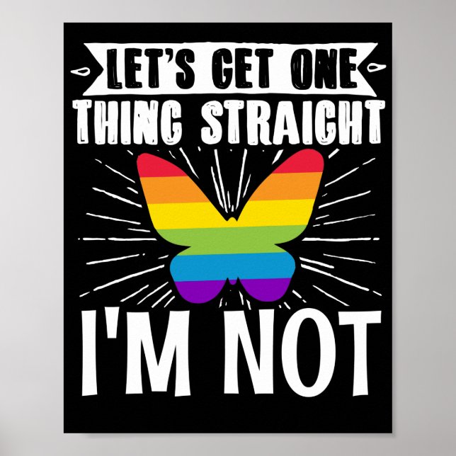 Poster LGBT Lésbica Orgulho gay deixa uma coisa (Frente)