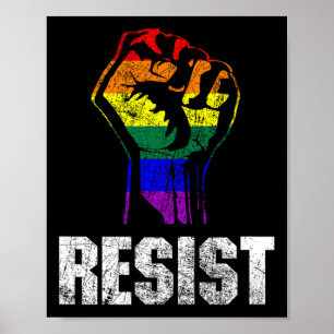 Poster Lgbt Orgulho gay Flag Resist
