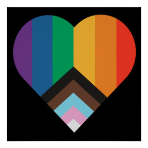 Póster LGBT+orgulho. Poster de bandeira arco-íris