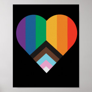 Poster LGBT+orgulho. Sinalizador arco-íris
