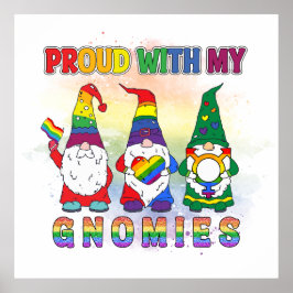 Poster LGBT Orgulhoso Com Meus Gnomos