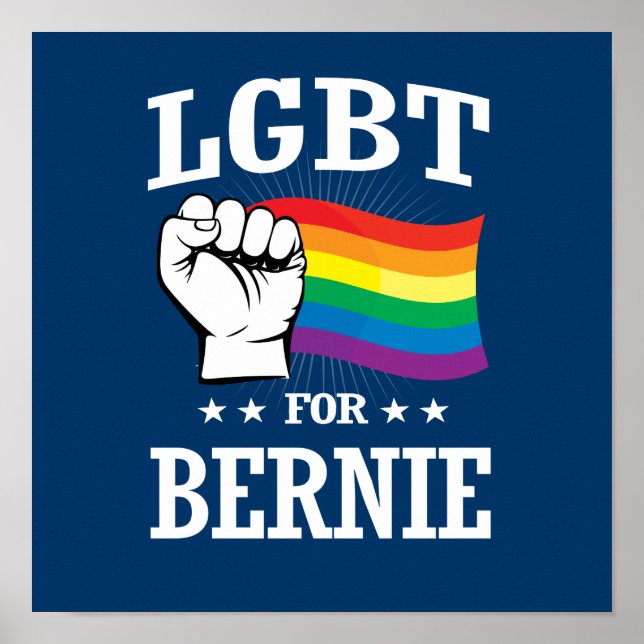 PÓSTER LGBT PARA BERNIE SANDERS (Frente)