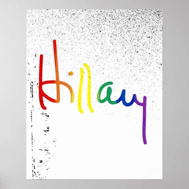 Poster LGBT para Hillary Clinton (Frente)
