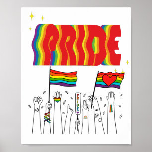 Poster LGBT+Pride. Queer- gay love pride.