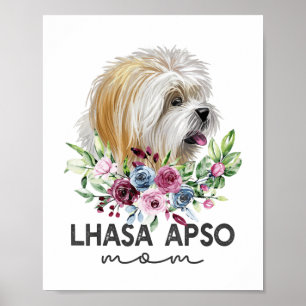 Poster Lhasa Apso Shirt Difs Mãe