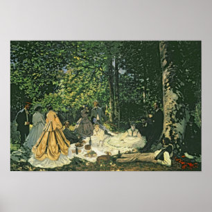 Póster l'Herbe do sur de Claude Monet Le Dejeuner,