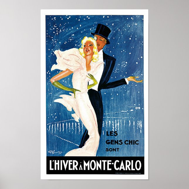 Póster L'Hiver a Monte Carlo (Frente)