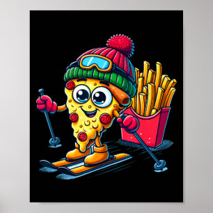 Poster Li&ccedil;&atilde;o de esqui pizza batata frita es