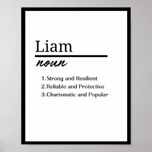 Poster Liam, Definição de Nome Personalizado de Menino