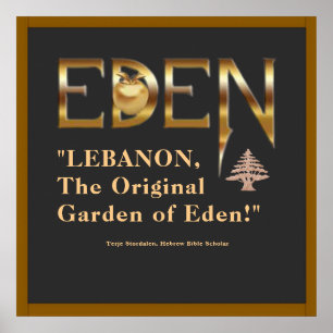 Poster "Líbano, O Jardim Original do Éden" Camiseta Pos