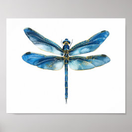 Poster Libélula azul