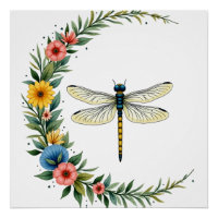 Libélula Boho Lua Crescente Sinal de Paz Hippie Dr