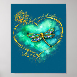 Poster Libélula paz meditação alma sussurro palavras de u