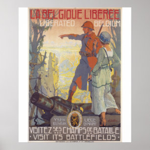 Poster liberado da propaganda de Bélgica