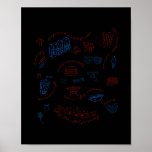 Poster Liberal 4 De Julho Mensagem Sutil Resistir Trump P