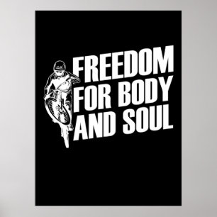 Poster Liberdade De Bike De Montanha Para Corpo E Alma