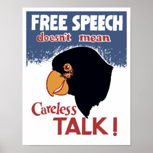 Poster Liberdade de expressão não significa conversa desc