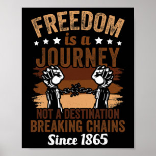 Poster Liberdade é uma jornada de 1865 afro-americanos