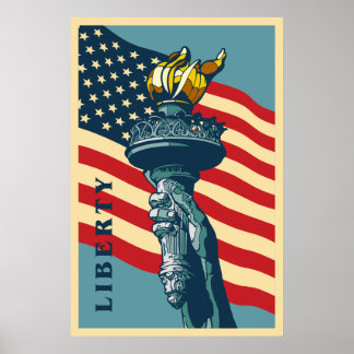 Poster Liberdade iluminando o mundo