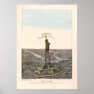 Poster Liberdade Iluminando o Mundo Charles Magnus