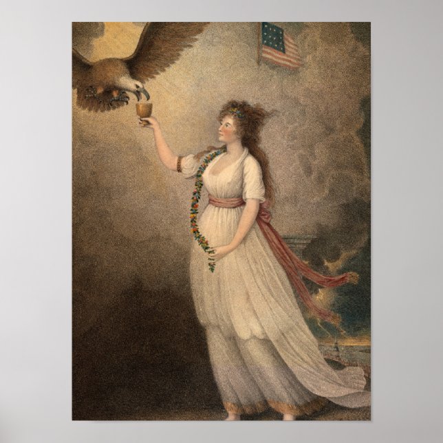 Poster Liberdade, na forma da Deusa da Juventude (Frente)