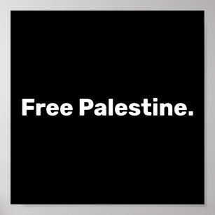 Poster Liberdade na Palestina texto simples básico de apo