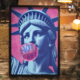 Poster Liberdade não é estátua retrô livre da liberdade