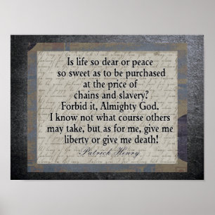 Póster Liberdade ou morte - citações da Revolução