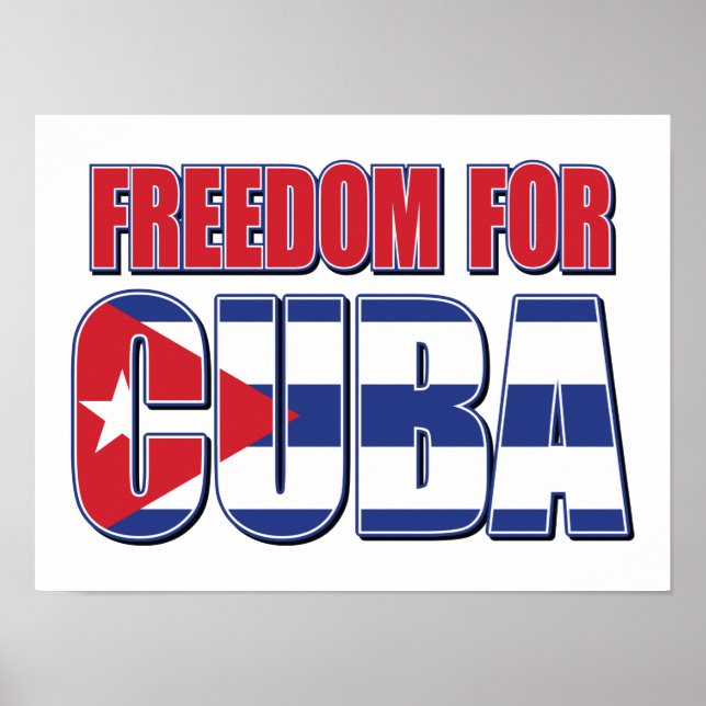 Poster Liberdade para Cuba (Frente)