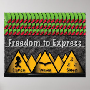Póster Liberdade para expressar