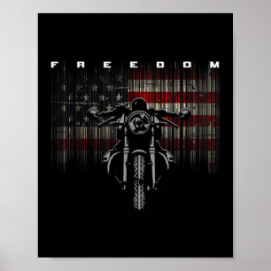Poster Liberdade para motocicleta americana
