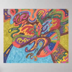 Póster Liberdade para voar, abstrato original