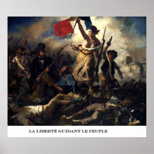 Póster Liberdade que conduz as pessoas