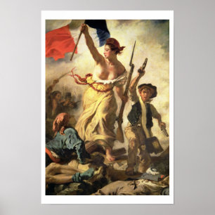 Póster Liberdade que conduz as pessoas, o 28 de julho de