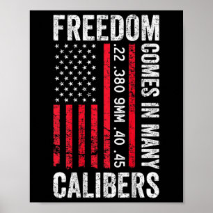 Poster Liberdade Vem Em Muitos Calibres - Divertida Pró-A