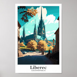 Poster Liberec Viagem Art Vintage